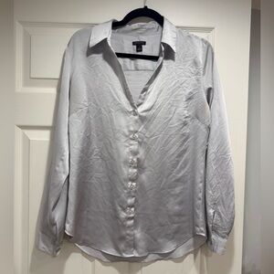 Ann Taylor Light Gray Blouse
